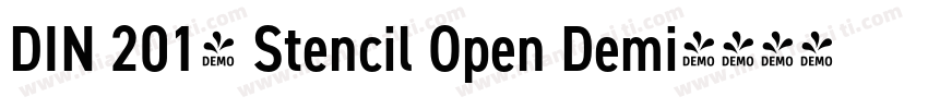 DIN 2014 Stencil Open Demi字体转换